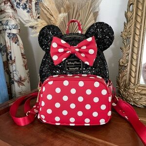 Disney Loungefly Minnie Mouse sequin mini backpack